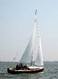 Antje sailing on the Barthe Bodden, N. Germany